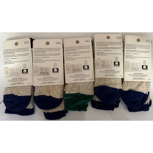 Vintage New NOS Women 5 Greatland Boots 9-11 Socks USA outdoor winter warm - Picture 5 of 6